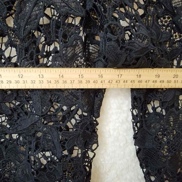 Mascara Blouse Knitted Womens Large Blue Long Sleeve Rear Zipper 100% Polyester - Picture 7 of 8